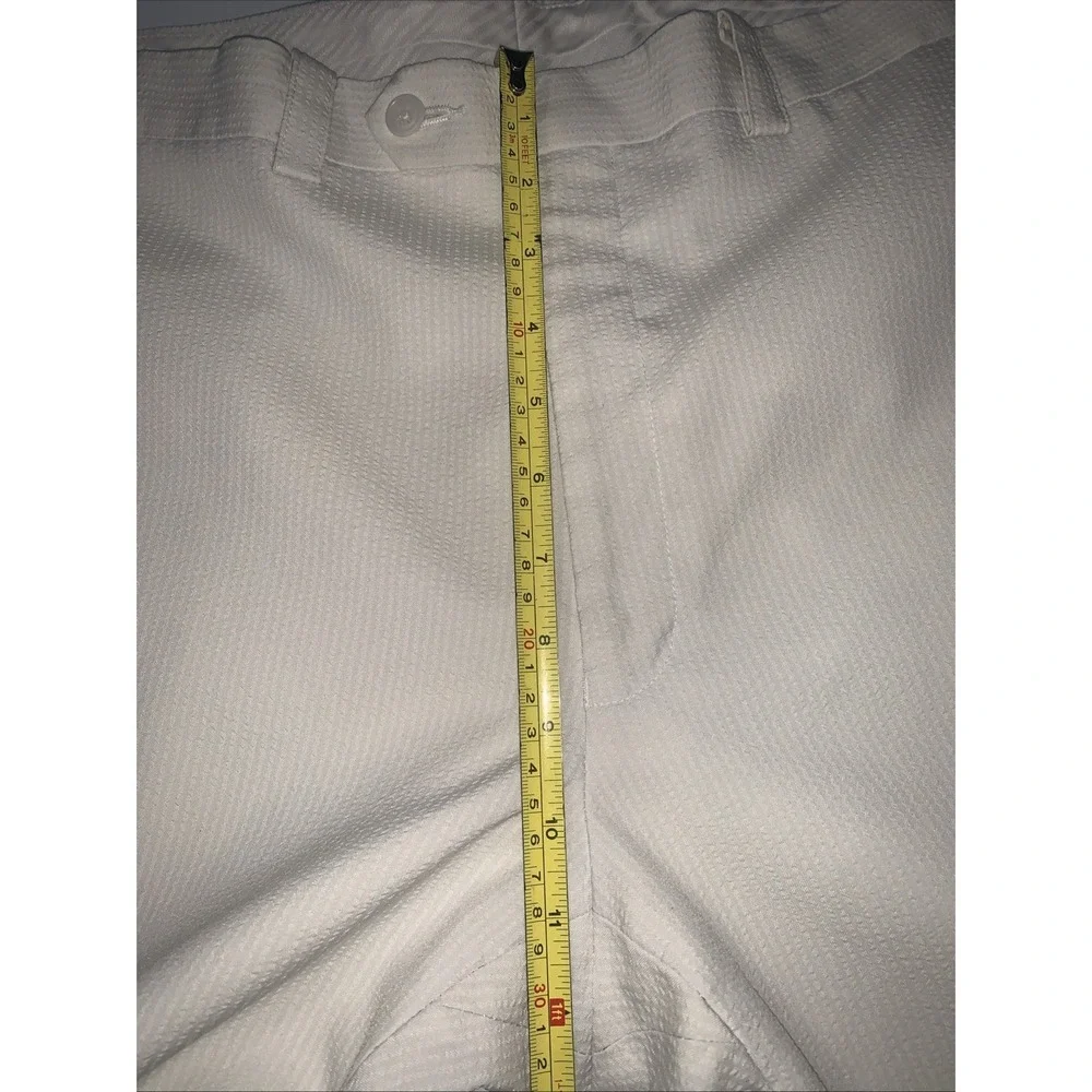 Lauren Ralph LRL Pants Mens 40x30 Pique Off White Straight Lined Classic Preppy